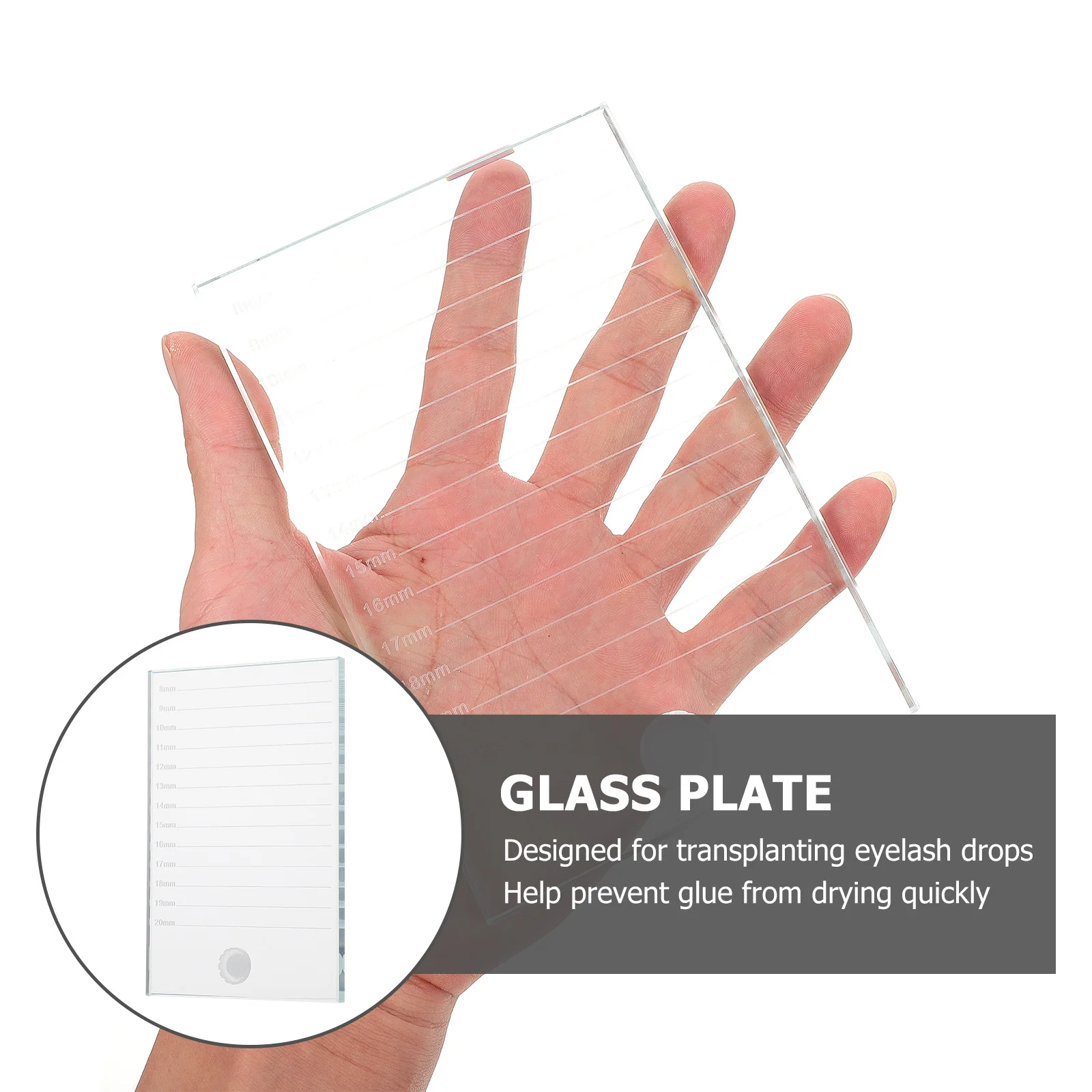 2Pcs Eyelash Extension Pallet Large Tray Lash Extension Holder Eyelash Grafting Supply Lash Stand Adhesive Glue Salon Tools