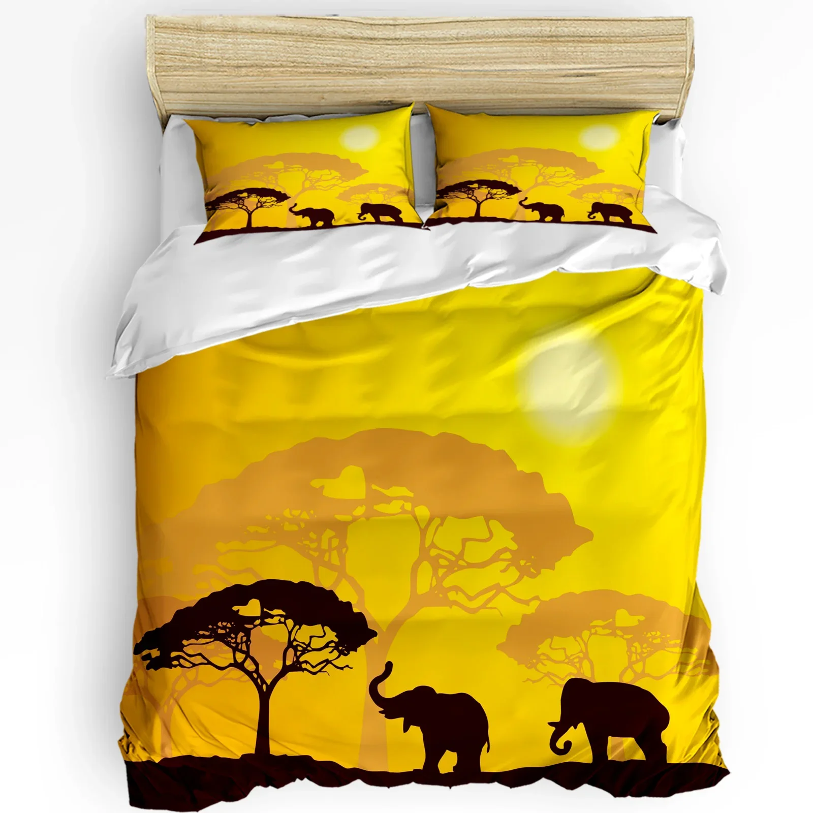 

Elephant Nursery Decor Bedding Set For Bedroom Bed Home Cute Elephants Holding Heart Shape Duvet Cover Quilt Cover Pillowcase