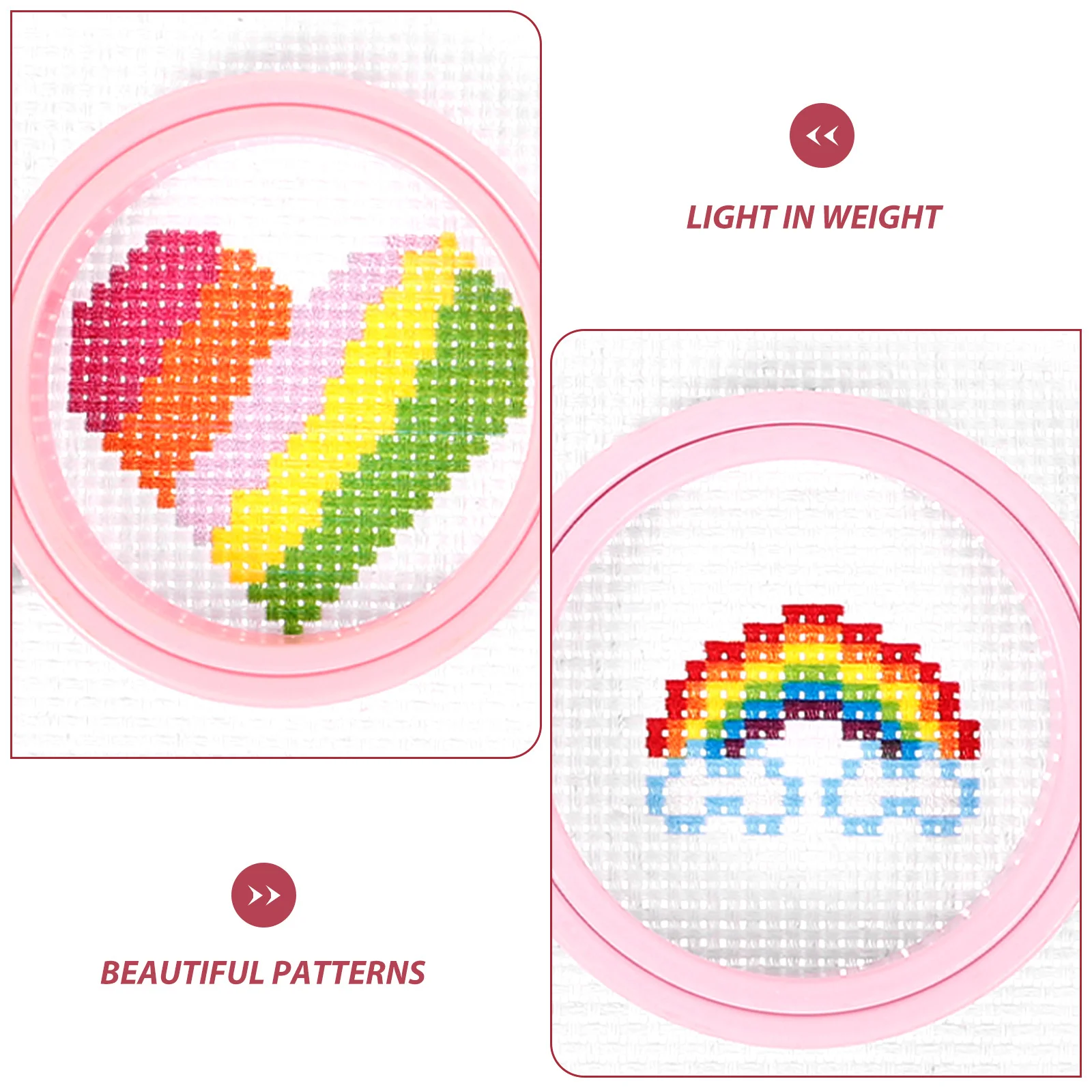 

2 set Embroidery Kit For Beginners Lightweight Diy Cross Stitch Kits Craft Embroidery Supplies Household Stitching Accessory