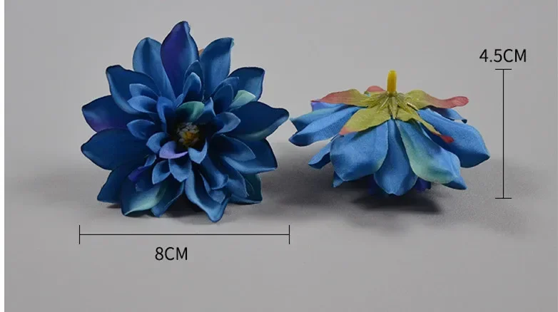 50 Stück 8CM 10 Farben Seiden-Epiphyllum Künstliche Blumenköpfe DIY Brautstrauß Kopfschmuck Blumen Hochzeitsdekoration Requisiten – Detail 1