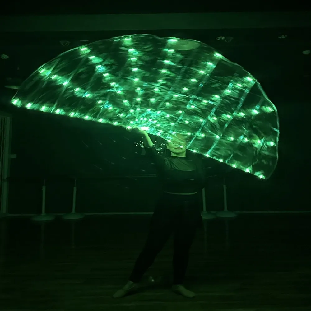 180*90cm LED 예배 깃발 반원형 LED 조명 공연 깃발 발광 댄스 연습 소품 교회 예배용