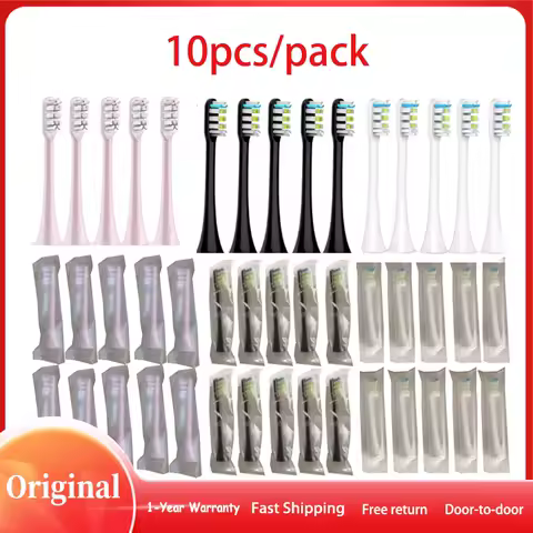 10pcs Replacement Toothbrush Head For Xiaomi Soocas Electric Sonic Toothbrush Individual Packing Soft Dupont Bristle Brush Head