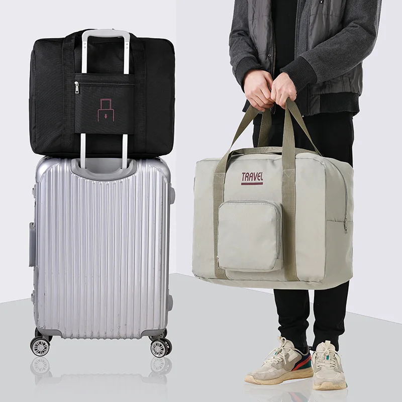 2pcs Light Foldable Oxford Clothes Organizer Large Capacity Duffel Bag For Student Seasonal Bedding Gym Daily Moving Storage