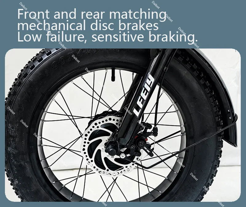 500W 48V Faltbares Elektro-Fatbike für Erwachsene mit Korb, 20 Zoll 3-Rad Elektro-Lastendreirad, faltbar, herausnehmbarer Akku – Detail 15