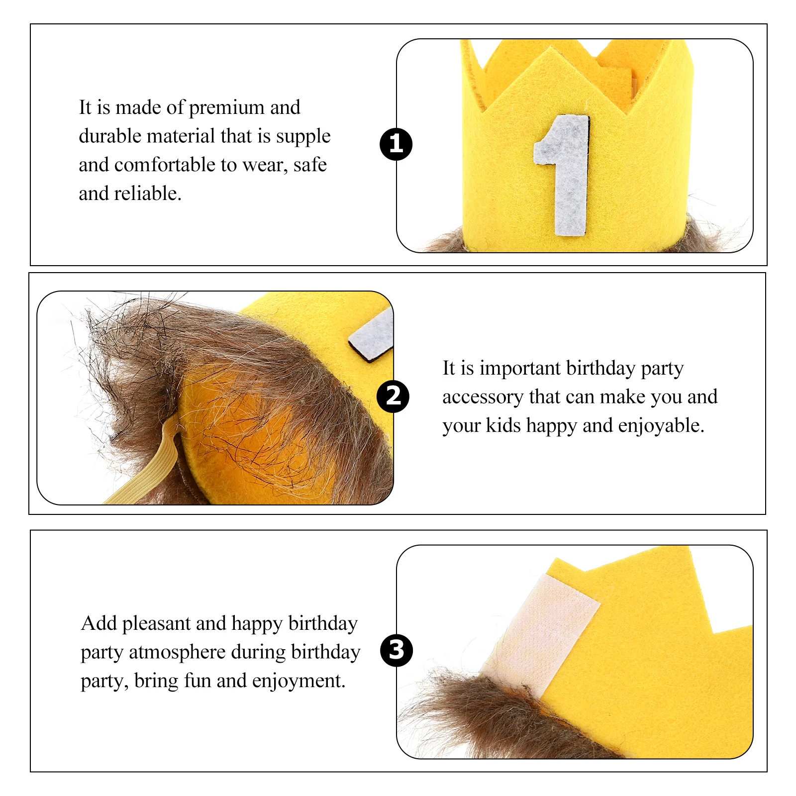 

Crown Birthday Hat Hats Decorations for Classroom Polyester Caps Party