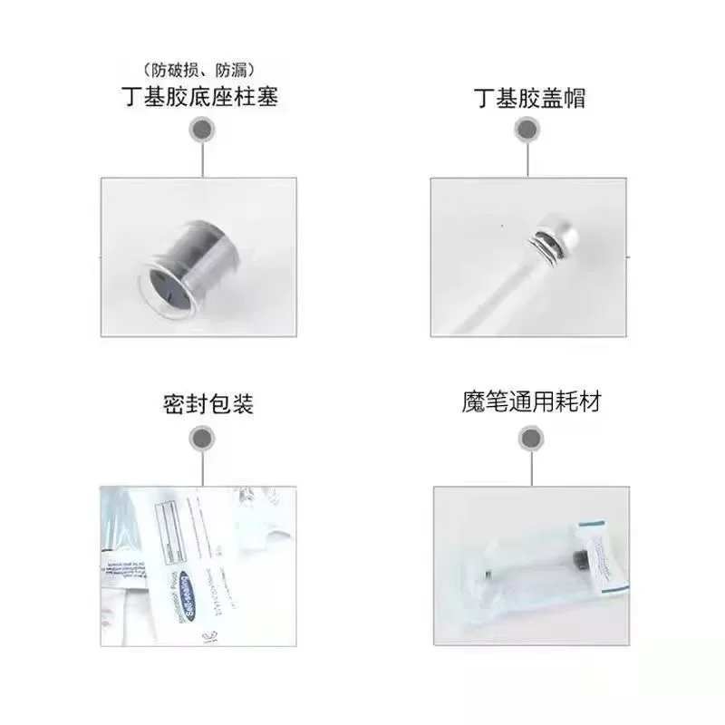 100 buah 3ml kemasan individu kaset Insulin botol untuk Insulin pena injeksi vakum aseptik sekali pakai