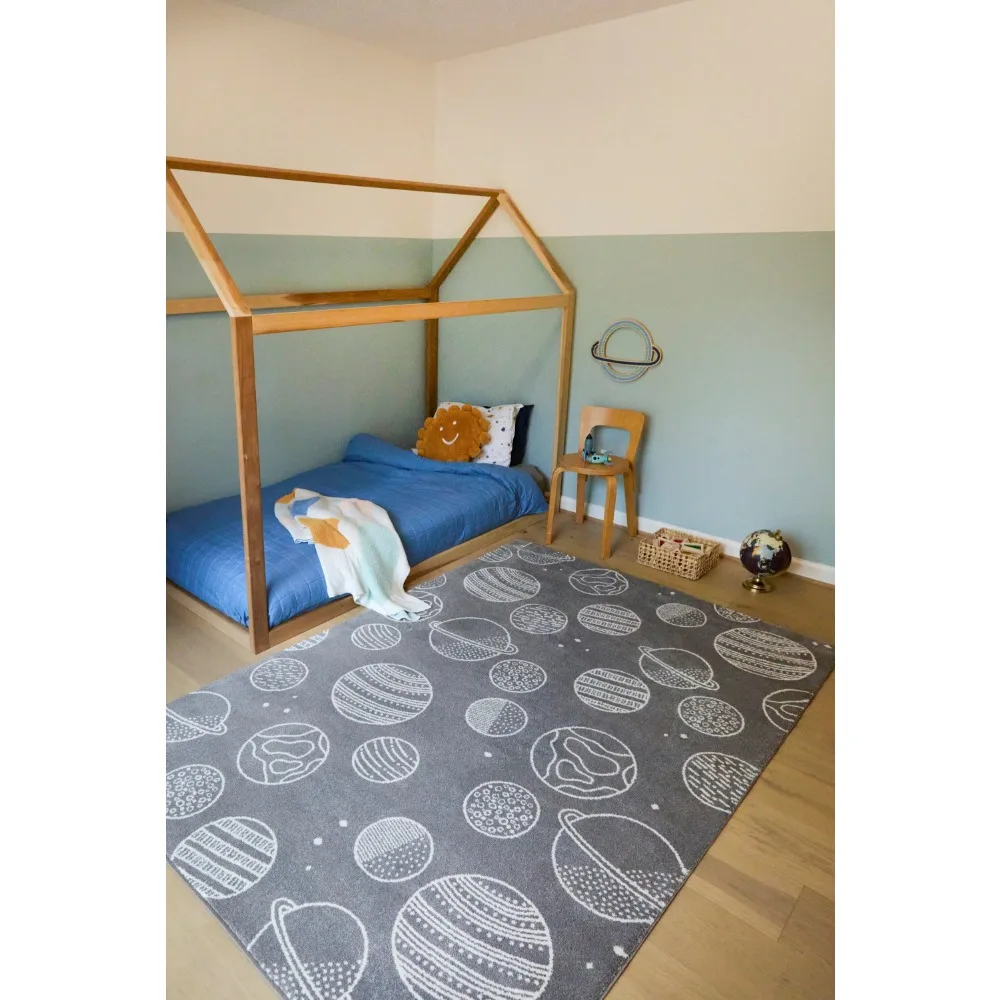 Grey Space Indoor Rug, 3'11W x 5'5L