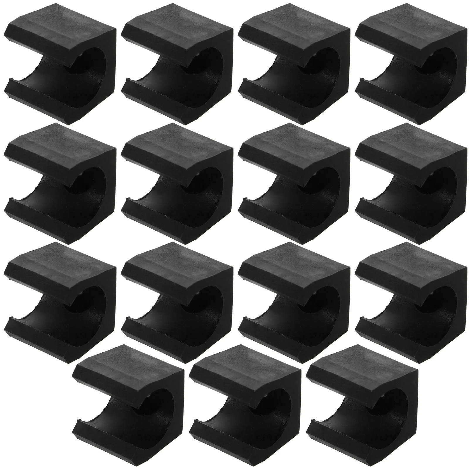 

15Pcs Wall Mount Pole Clip Wall Pool Cue Clamp Silver Color Table Tennis Bat Holder Adjustable Clamp Width Rubber Lined