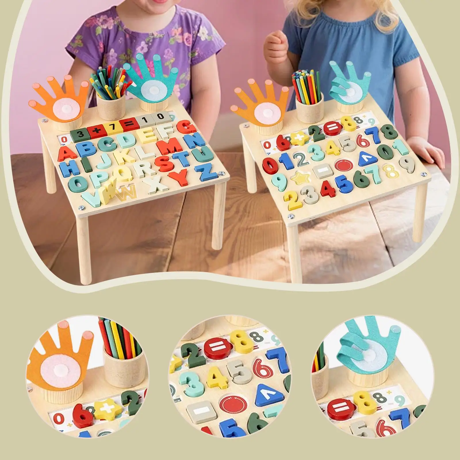 Juguete de aprendizaje de matemáticas, mesa de actividades para niños en edad preescolar, juguetes educativos para edades tempranas, palos para contar, tablero de suma y resta para niños