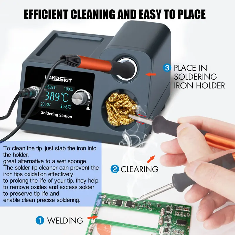 T12 Soldering Station OLED Digital Adjustment Auto Sleep 1s-6s Quick Heating Micro Electronic Repair Welding Tools