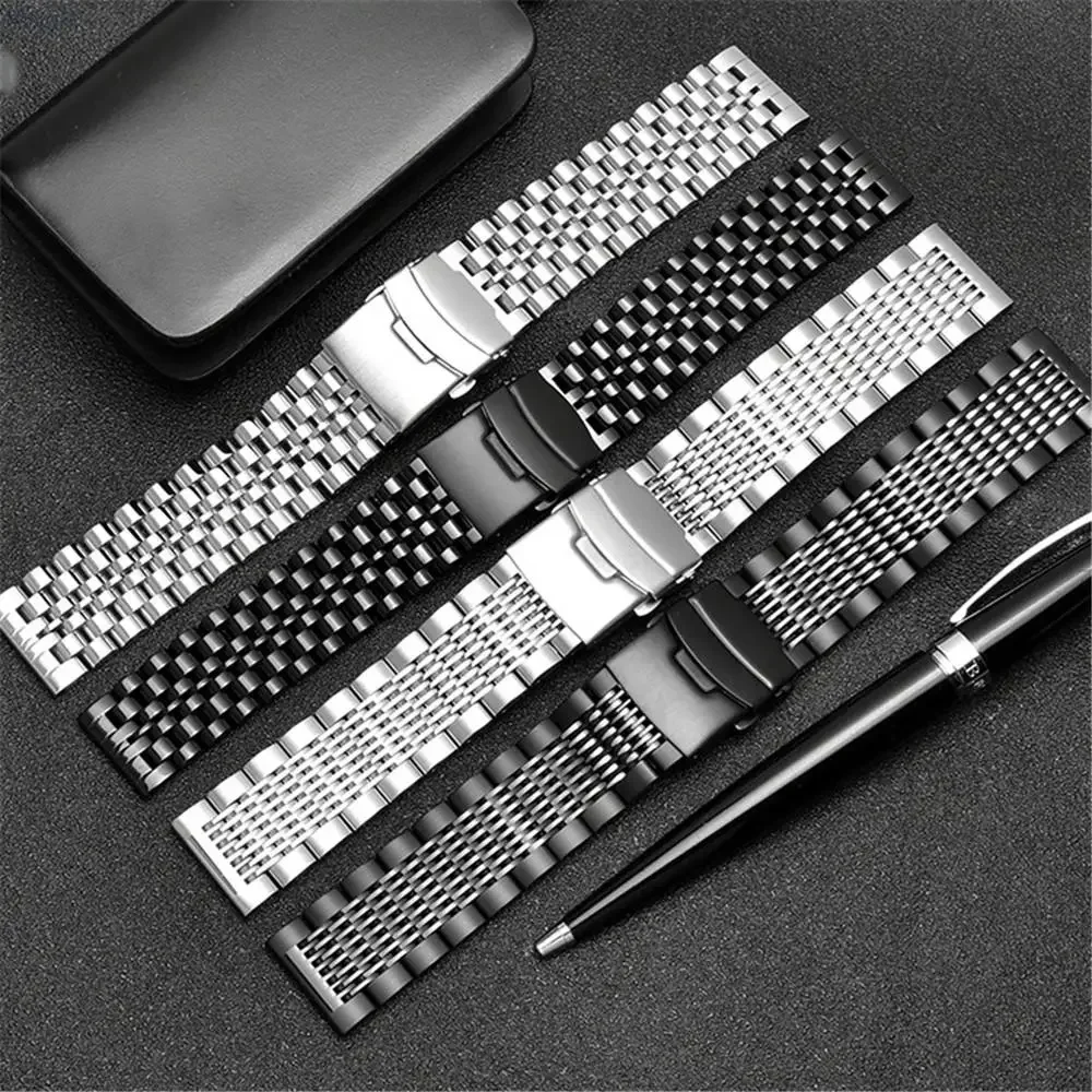 

20mm 22mm Stainless Steel Strap for Samsung Galaxy Watch Gear S2 S3 Active 2 Huawei Watch 2 pro GT 2 Solid Metal Bracelet Band