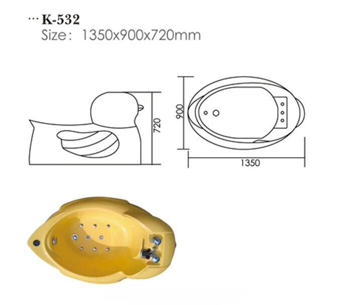 K-532 pet bathtub, bathroom cat  hydromassage acrylic