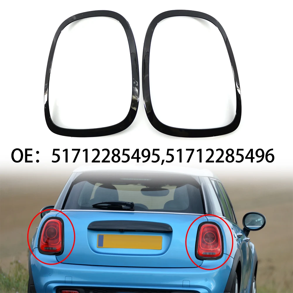 

2 шт. черная накладка на задний фонарь для Mini Cooper F55 F56 F57 2013-2017 51712285495 , 51712285496 Ярко-черный ABS большой свет