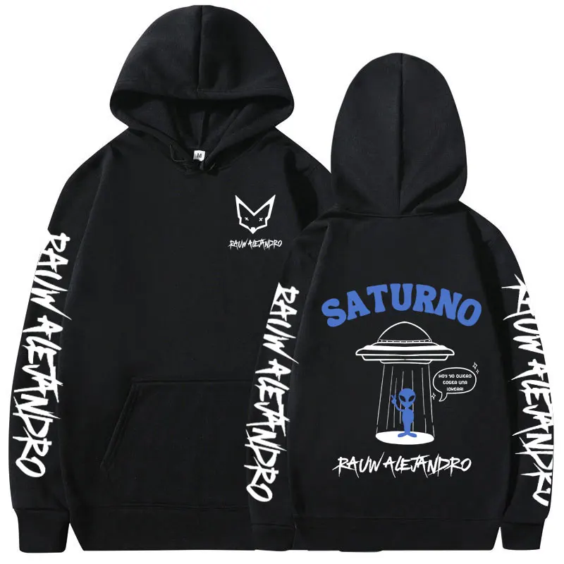 Rauw Alejandro Saturno World Tour Concert Hoodies Men Women Clothing Harajuku Pullovers Fashion Hip Hop Long Sleeve Sweatshirts