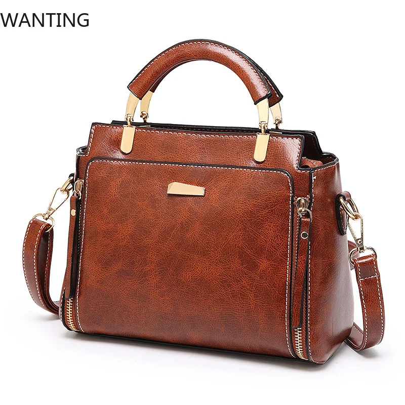 

2025 New Women's Shoulder Bag Retro Style PU Leather Crossbody Bags Europe America Fashion Luxury Women Handbags MN-088