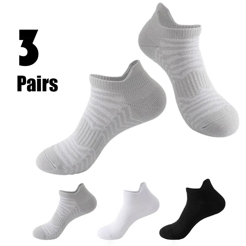 3 Pairs Ankle Athletic Running Socks White Soft Thin Deodorant And Breathable Low Cut Short Tab Socks for Women