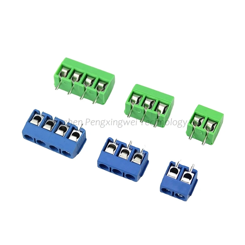 5pcs KF301-2P 301-2P 2 3 4 5 Pin KF301-3P KF301-4P KF301-5P Plug-in Screw Terminal Block Connector 5.0mm Pitch 2 Pin Screw