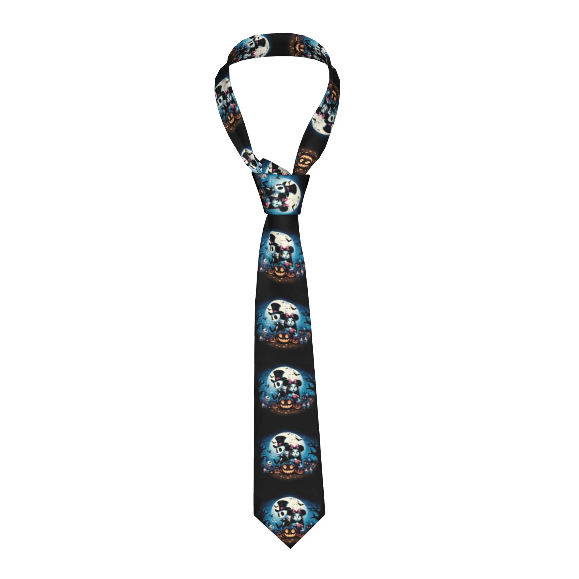 

Формальный галстук «Кошмар перед Рождеством» для свадьбы, индивидуальный дизайн, мужской, с Джеком и Салли