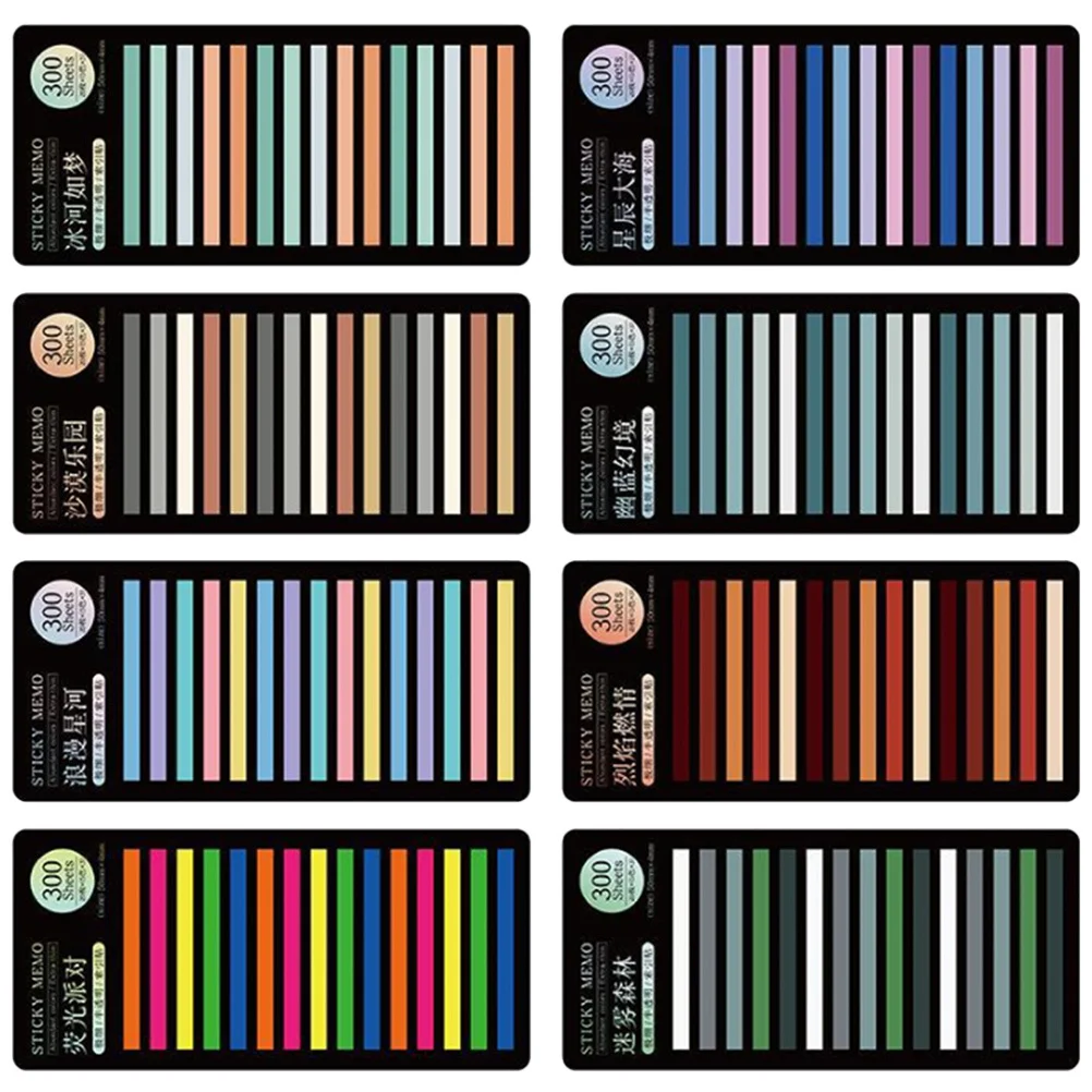 8 Sheets Reading Stickers Colorful Note Tabs Bookmarks for Annotating Books Book Tabs for Annotating Books Bookmarks