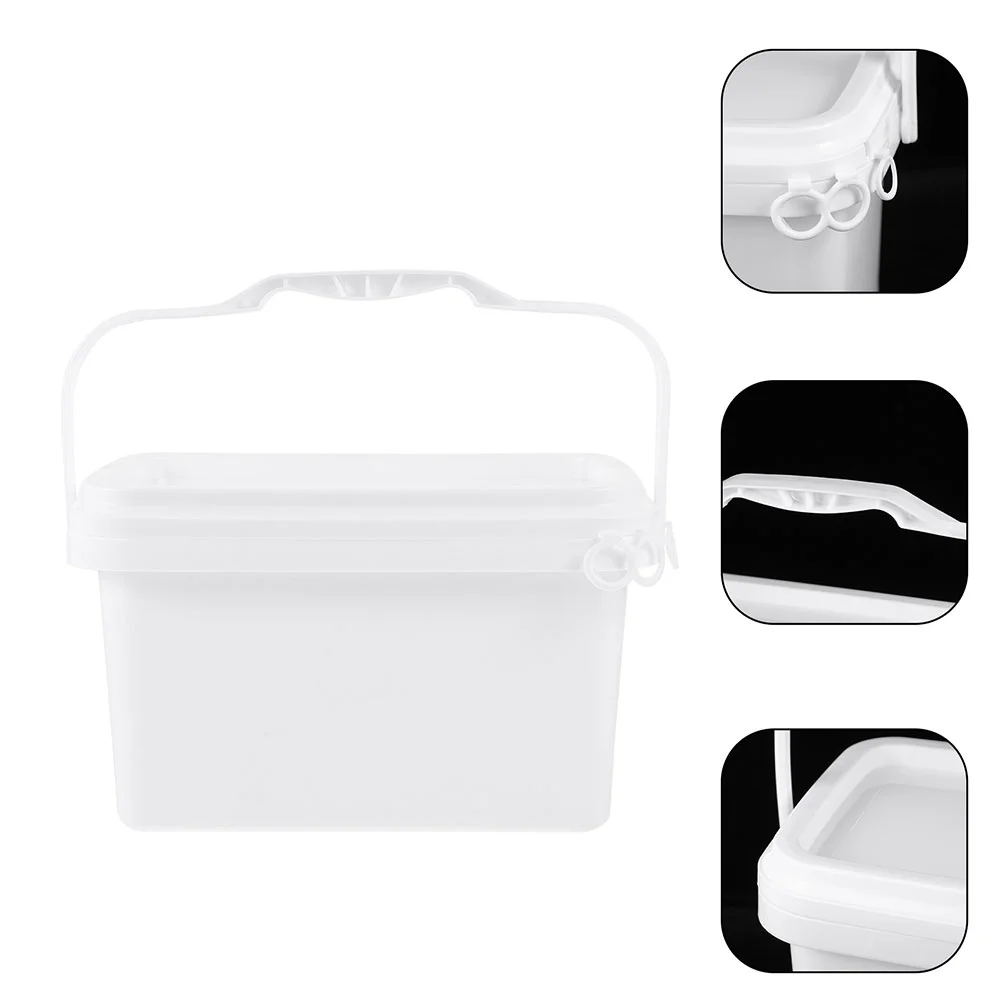 

Paint Bucket Hand-held Storage Container Gift Ice Buckets For Painting White Color Mixing Empty