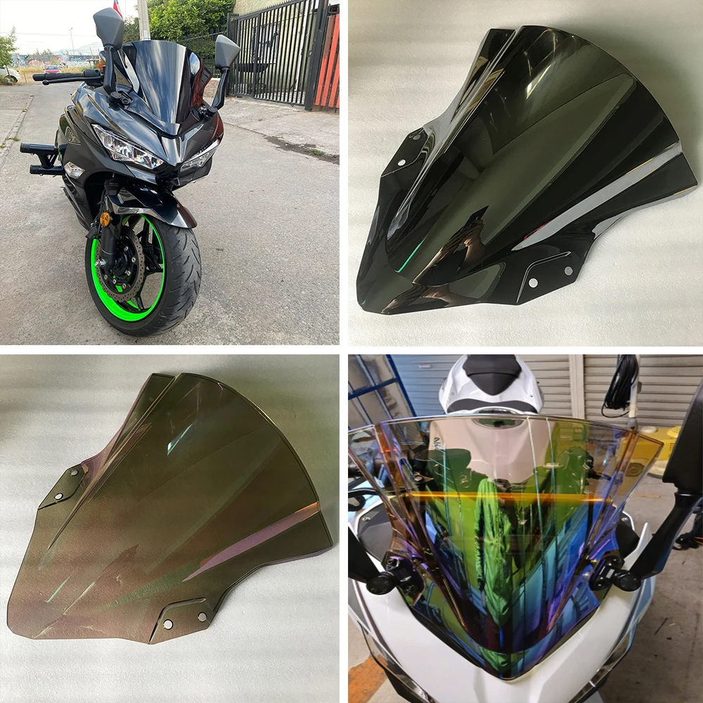 

Motorcycle Windshield Parabrisas Windscreen Screen Wind Deflector For Kawasaki Ninja 400 250 EX400 EX250 KRT Edition 2018 - 2022