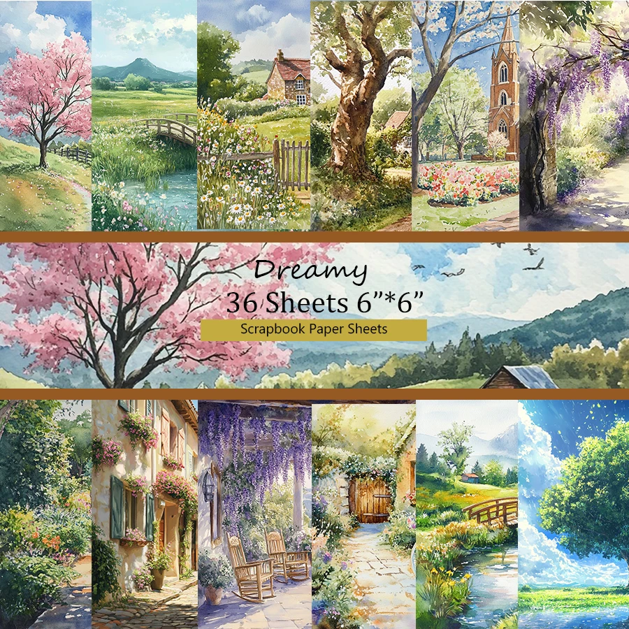 

36 Sheets 6"x6" Scrapbook Paper Pack: Artful Craft Prints for Scrapbooking, Origami & Planner – Best-Selling DIY Decor Paper