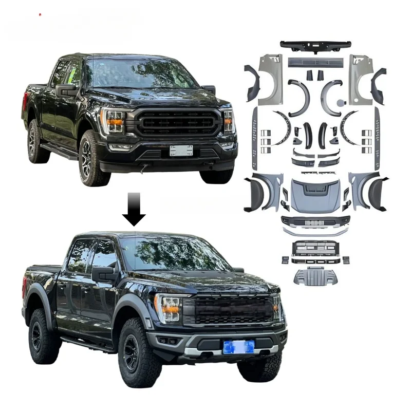 High Quality Facelift Conversion Body Kit Fit for 2021 Upgrade To 2025 Raptor Style Bumper Grille Exterior Tuning Accessories