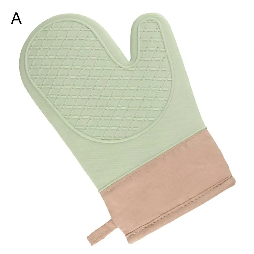 Heat Resistant Kitchen Gloves Premium Silicone Oven Mitt Heat Resistant Anti-scald Anti-slip Kitchen Glove with for Baking