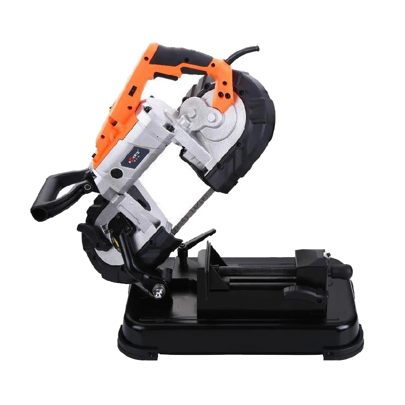 Mini electric metal cutting band saw machine household portable horizontal band saw