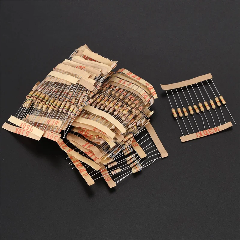 3000Pcs 50 Values 1/2W 0.5W 5% Carbon Film Resistors Assorted Kit Set