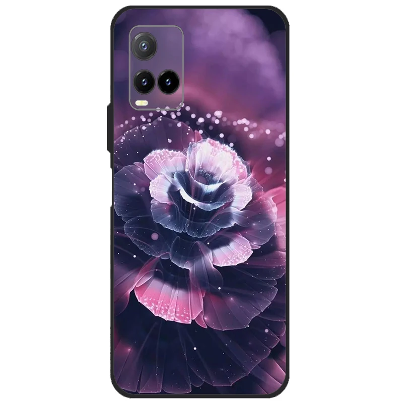 Dla vivo Y33s Etui Y 33s Silikonowe miękkie malowane czarne pokrowce dla Vivo V2109 Y33S Etui TPU Coque dla VIVOY33s Cartoon