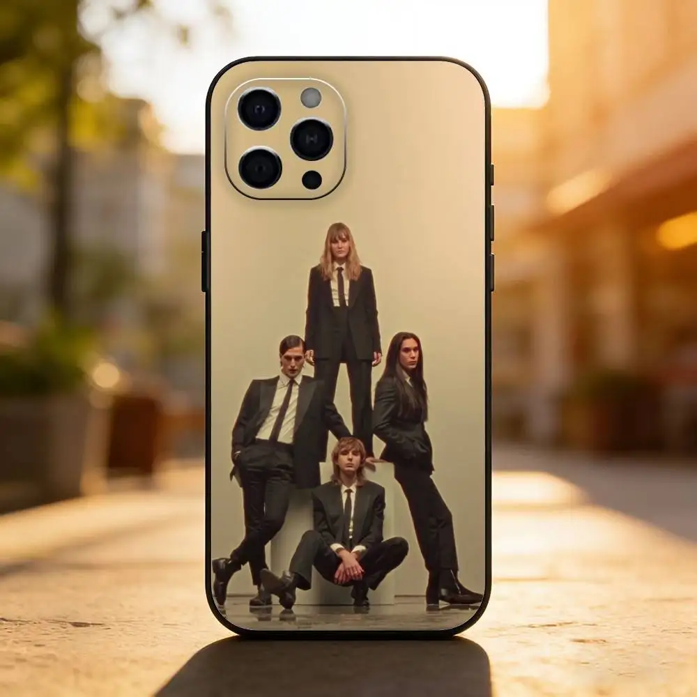 Rock Band M-Maneskin R-Rush  Phone Case For iPhone 17,16,15,14,13,12,11 Plus,Pro,Max,Mini Silicone black Soft Cover