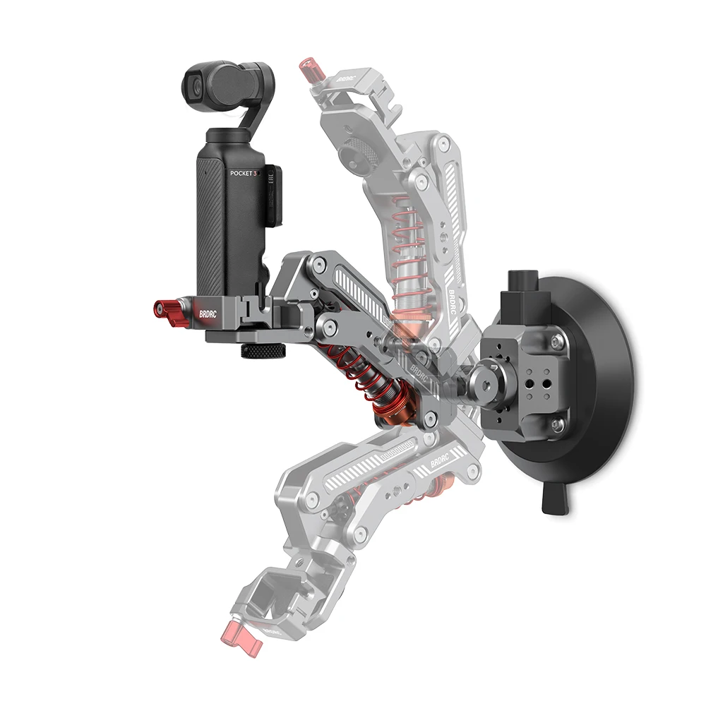

for DJI OSMO POCKET 3 Car Shock-Absorbing Mount Adjustable Aluminum Alloy Sport Camera Bracket Accessory