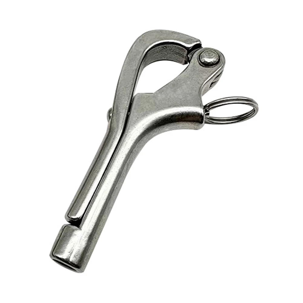 

1 шт., открывающийся крючок для пеликана из нержавеющей стали 316, самоблокирующаяся пряжка, крючок для гусиной головы, быстроразъемный зажим для дайвинга, морское оборудование