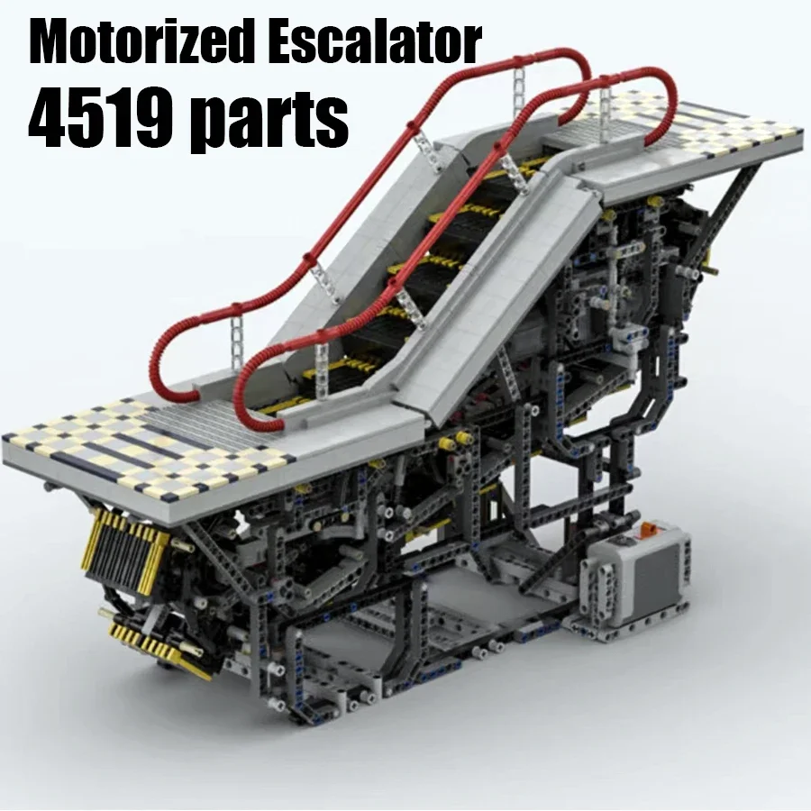 Motorized Escalator Supermarket component Commercial complex  blocks  toys