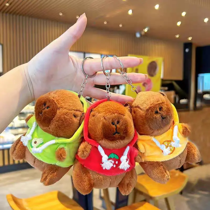Cute Small Size Capybara Plush Toy Wings Hoodie Simulation Fluffy Capybara Doll Birthday Gifts