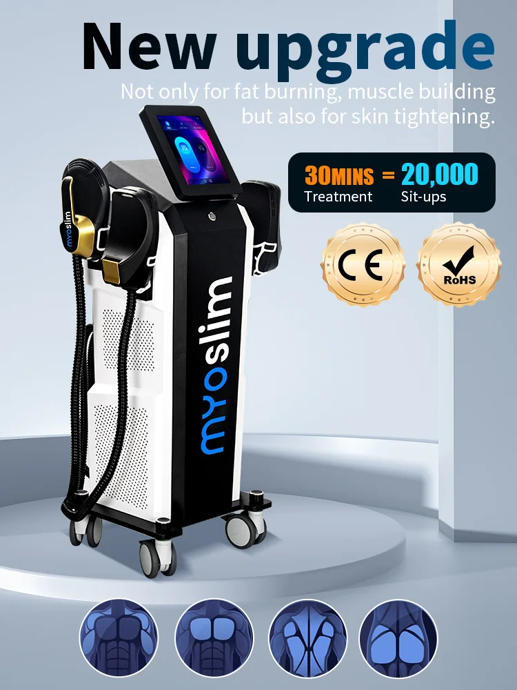 Myoslim 6500W RF Elektromagnetisches Körperschlankungsgerät zur Muskelstimulation, Fettentfernung, Muskelaufbau, EMS-Körperformungsmaschine