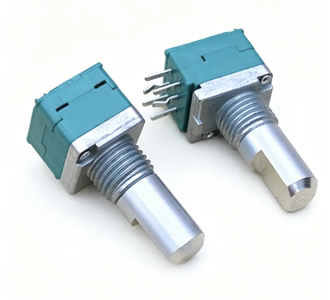 Japan ALPS Audiophile Small RK09 Precision Rotary Carbon Film Potentiometer Dual Gang A10K D-Shaft 1