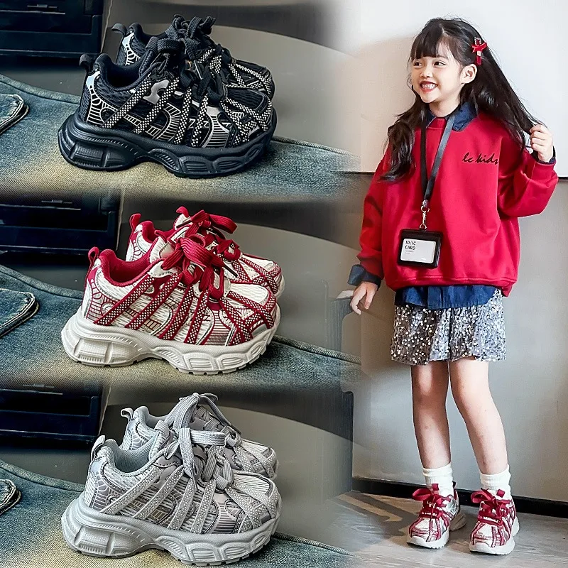 منصة أحذية رياضية غير رسمية 2025 جديد الخريف الاطفال احذية الجري لينة وحيد طوال اليوم الراحة الاطفال مدرسة في الهواء الطلق أحذية رياضية #1