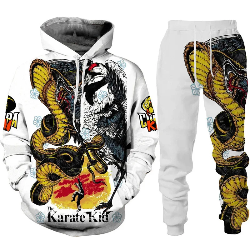 Divertente Cobra 3D Stampa Tuta da uomo Cool Felpa con cappuccio/Pantaloni/Tuta Hip Hop 2023 Moda Manica lunga Jogging Abbigliamento sportivo Set