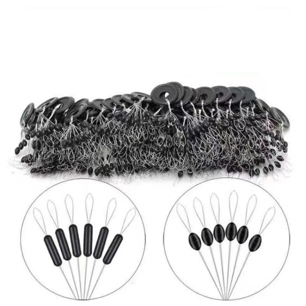 

90pcs Space Bean Fishing Float Silicon Rubber 15 Group Professional Resistance Anti-Strand Line Gear Connector Stopper