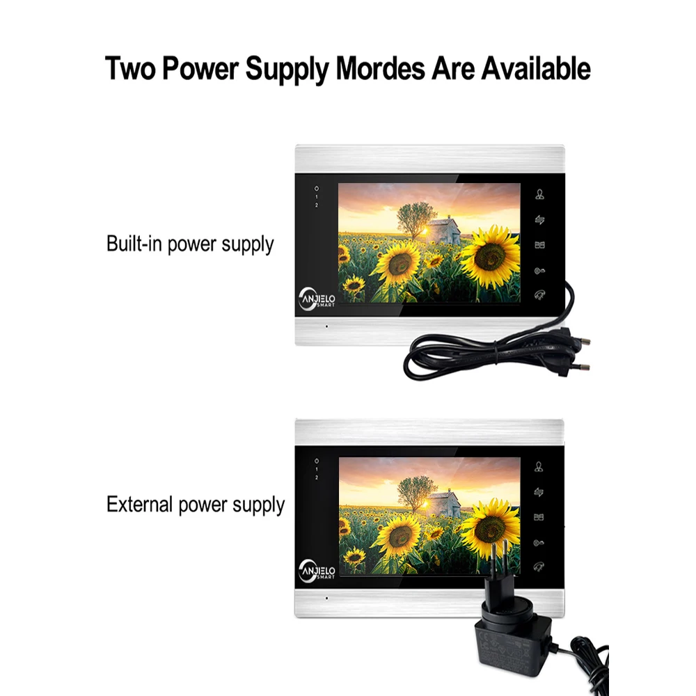 Tuya-Wi-Fiカメラ付きインターホン,双方向オーディオ付きドアベル,スマートホーム用,7インチ