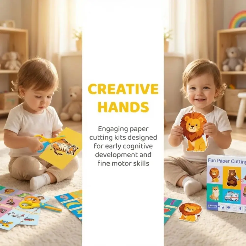 

Cartoon Design DIY Paper Cut Book Color Paper Fine Motor Skills Craft Scrapbooking 30Pcs Set Handmade Paper Art