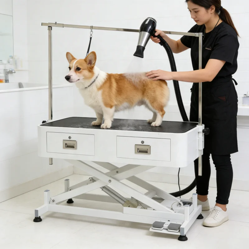 USMILEPET Factory Direct Electric Lift Pet Grooming Table with Drawers Dog Grooming Table for Pet Grooming Salon view 2