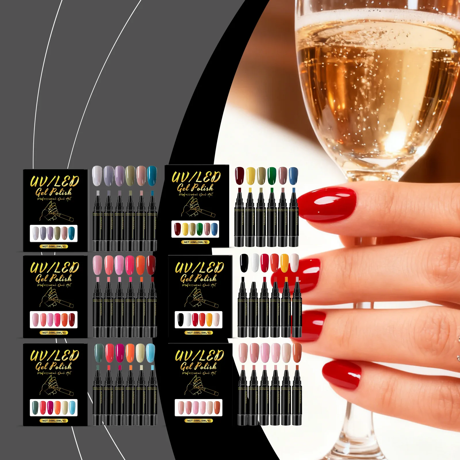Juego de 6 Bolígrafos de Arte  - Nail Art Natural reseña y precio