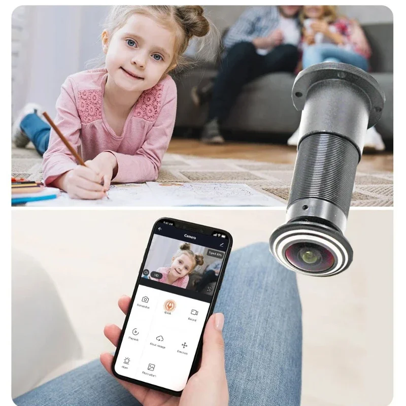 High Quality Wide Angle 180 Degree Bidirectional Voice Cat Eye Intelligent Anti-theft 2025 Wifi Wireless Visual Cat Eye Home Hot