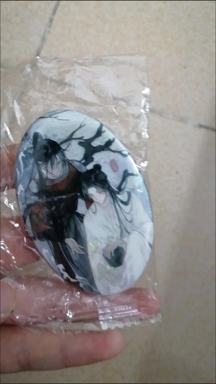 الله يبارك تأثيري، شكرا لك، Huacheng، شريط بيضاوي الشكل، شارة، بروش القصدير، حقيبة الظهر، معلقة الدخن أنيمي