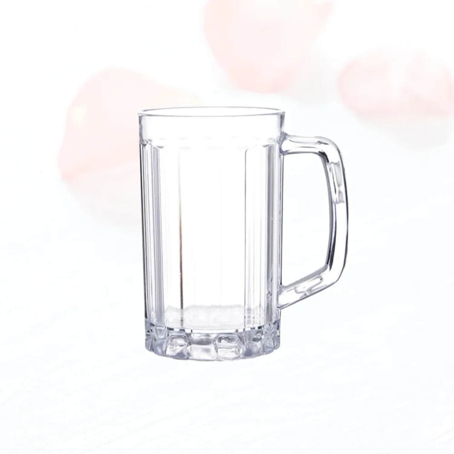 Beer Mug Cup Acrylic Beer Drinking Cup Juice Cup Household Water Cup with Handle Barware Drinkware    (540ml) Dad gift Water cup