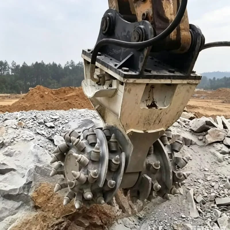 8-15T Excavator Rock Excavation Hydraulic Drum Cutter Milling Machine In-Stock Tool for Asphalt Concrete Milling Customized