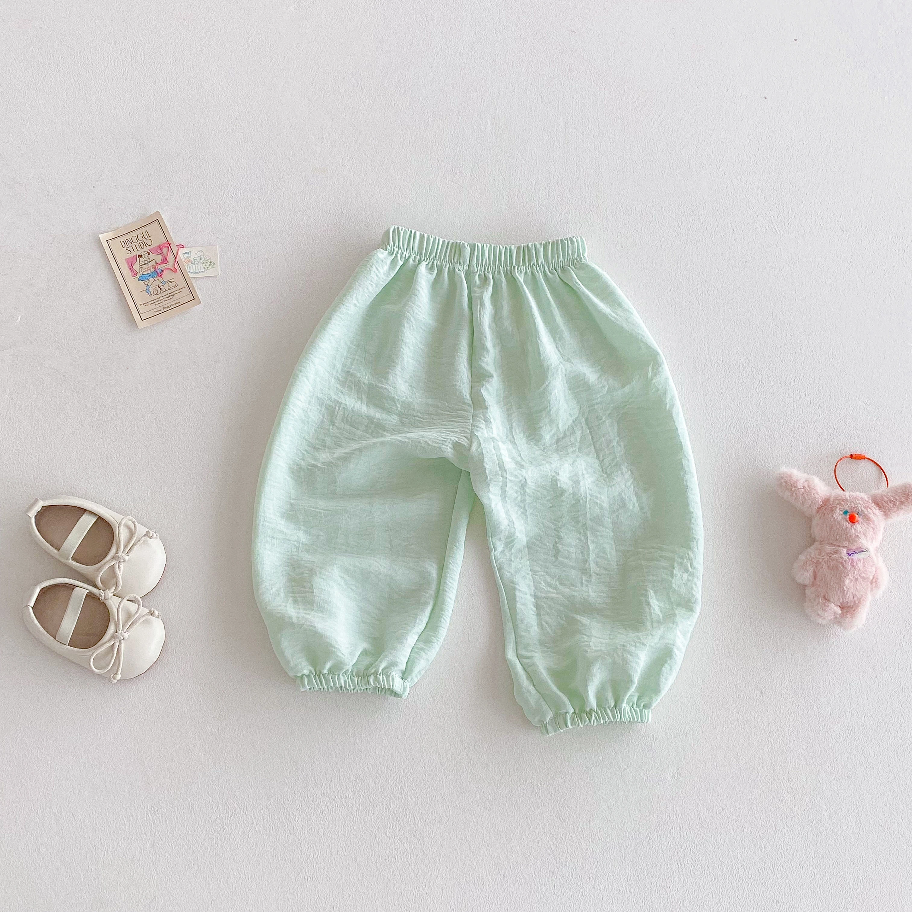 Solid Color New Baby Girls Bloomers Summer Clothing Thin Loose Fashion Children's Casual Trousers Kids Anti Mosquito Pants 1-6Y